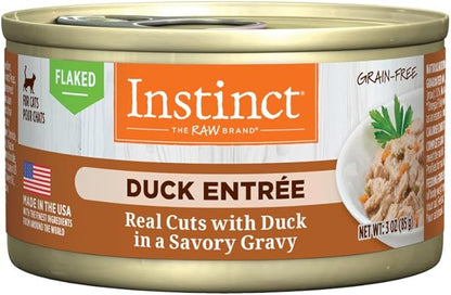 Instinct Flaked Entrée Wet Canned Cat Food - Duck, 3 oz. Cans (Pack of 24)