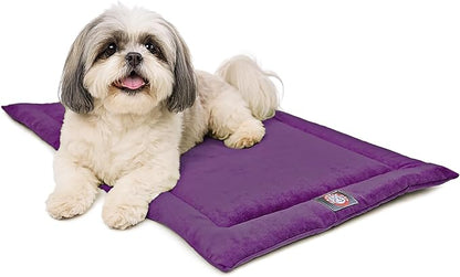 Majestic Pet Orthopedic Memory Foam Dog Crate Mat - Plush Pet Bed Pad for Crates & Kennels | USA Crafted | 24"x18" Villa Aubergine