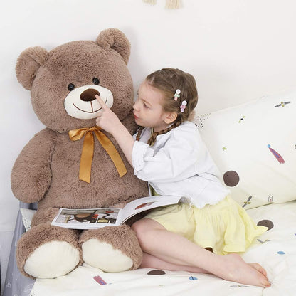 Tezituor Big Teddy Bear,40'' Giant Stuffed Animal Plush Toys,Life Size Teddy Bear Plushie Gifts for Adult & Children Kids Boys Girls or Kids,Soft Bear for Valentines Day Chrismas Birthday Baby Shower
