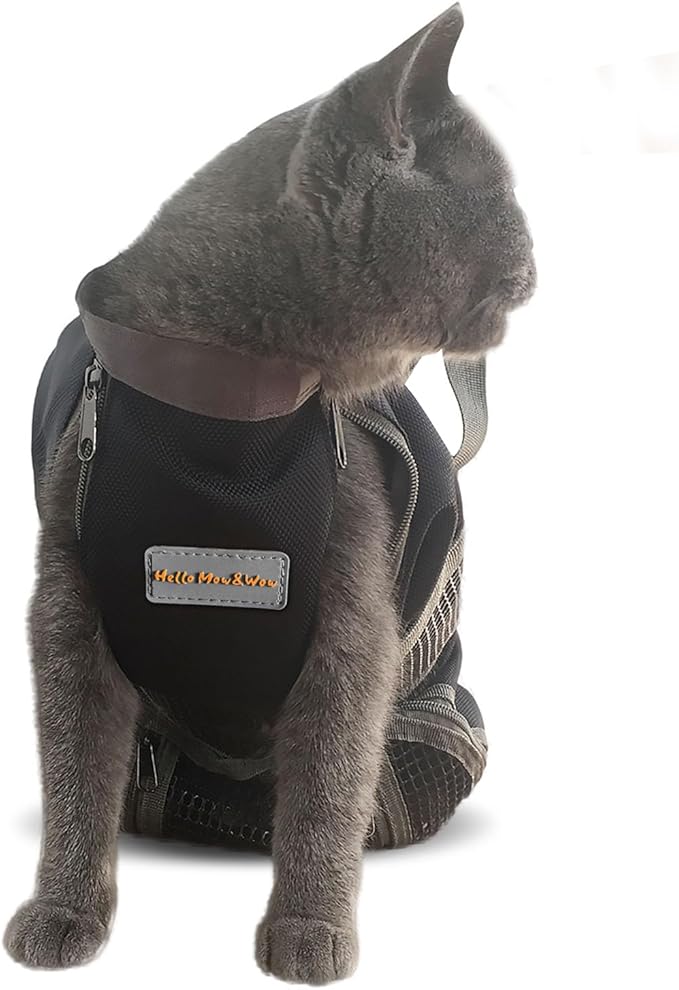 Cinf Cat Nail Clipping Cleaning Grooming Restraint Bag No Scratching Biting for Bathing Nail Trimming Injecting Examining(Black,S)