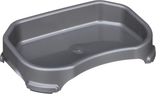 Neater Pet Brands Large Capacity Outdoor Dog Water Bowl for Small Dogs, Cats, Reptiles, Birds, & Small Animals, Outdoor Water Bowls for Dogs (8 Cups), Feed Bowl & Trough, Indoor or Outside, Grey