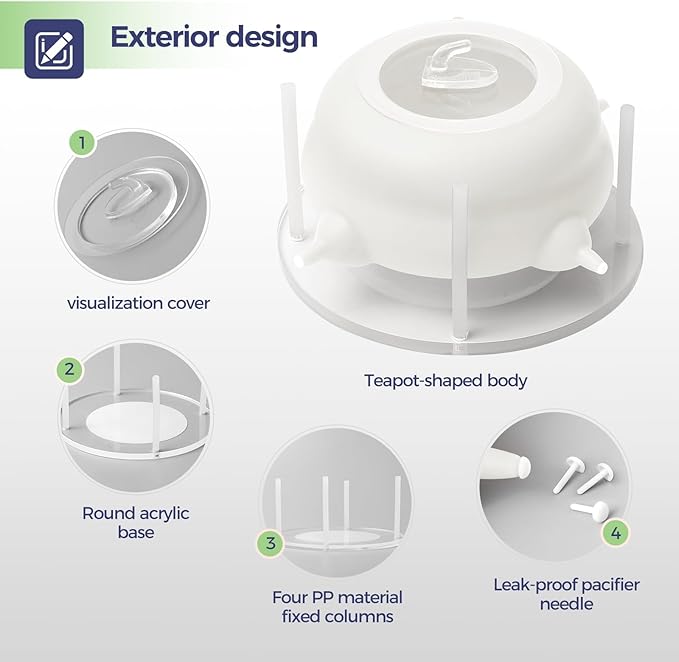 Kitten Bottle Feeding Kit, Puppy Feeders for Multiple Puppies with Support Base,Smooth Flow Nursing Nipple for Puppies,Ideal Replacement for Puppy Feeder,400ml Capacity(White)