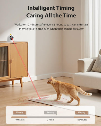 ROJECO Auto Laser Cat Toy - Random Motion Track, Magnetic 360° Base, Run Quiet,Rechargeable with 1000mAh Battery, Auto Sleep & 3 Speed Modes, Safe for Cats,Interactive Cat Gifts Toys for Bored Indoor