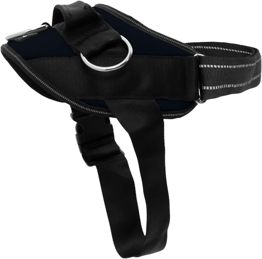 ShawnCo Essential Dog Harness, No-Pull Pet Vest with 3 Leash Clips, No Choke, Reflective, Adjustable and Padded, for Easy Walking and Training for Small, Medium and Large Dogs (Midnight, L)