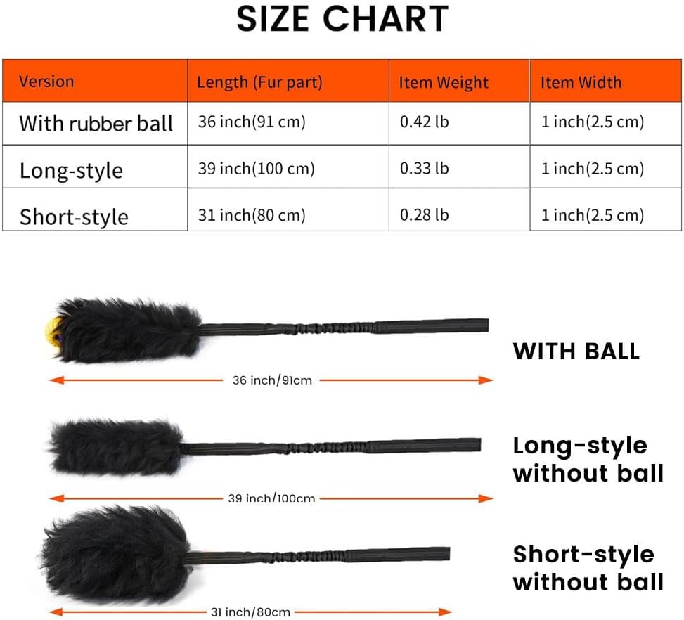 HOWGO Dog Rope Toy,Dog Bungee Chaser Toy 100% Sheepskin,Sheep Smell Tug Interactive Rope for All Breeds (Black, with Rubber Ball)