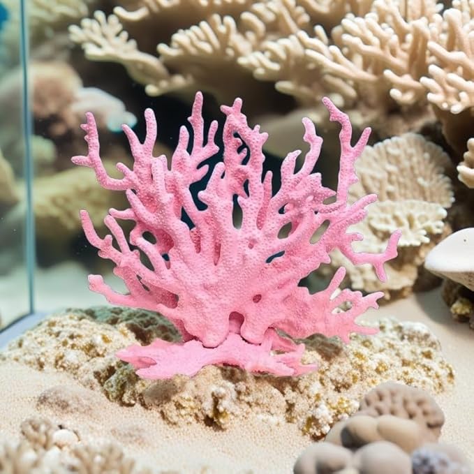 Fish Tank Decorations,Aquarium Corals Decoration, Aquarium Ornaments, Fish Tank Coral, Aquarium Corals Decoration, Fish Decorations for Aquarium (Pink, Medium)