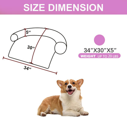 Tinaco Luxurious Calming Dogs/Cats Bed Mats, Dog Pad Washable Removable Couch Cover, Plush Long Fur Mat for Pets, Waterproof Lining, Perfect for Small, Medium and Large Dogs and Cats (Pink, 34"x30")