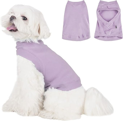 Soft Fleece Dog & Cat Sweatshirt - Warm Pullover for Small to Medium Pets - Stretchy Hoodie, Easy On & Comfortable Winter Clothes