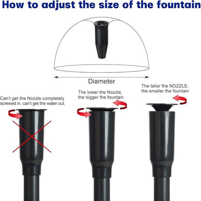 WaterRebirth (HSUP3000F) Submersible Water Pump With Fountain Jets - Pond Pump - Submersible Pump - Water Fountain Pump - Aquarium Pump