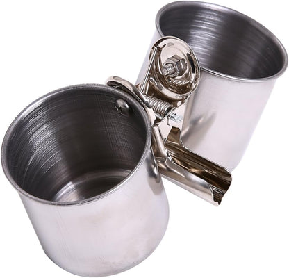 QBLEEV Bird Water Feeder Dishes Bird Bowl for Cage Coop Cups Parrot Food Hanging Pet Animal Stainless Steel Birdcage Bowls Feeding Perches Play Stand with Clamp