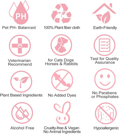 DR.EASY Super Caring Pet Wipes 100ct for Dogs and Cats, Cleans Ears, Face, Butt, Body and Eye Area – Convenient, Ideal for Home or Travel