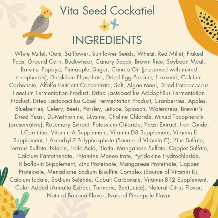 Aurora Pet Bundle (2) Higgins Vita Seed Cockatiel Food (2.5 lb Each) with AuroraPet Wipes