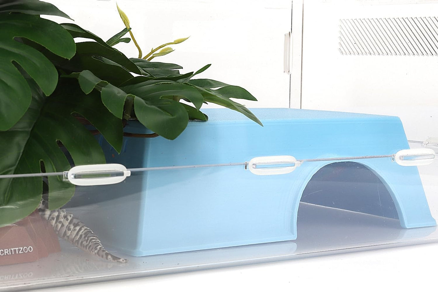 Snake Hide, Leopard Gecko Tank Accessories for Reptile Ball Python Crested Gecko Lizard Bearded Dragon - BlueHideXL