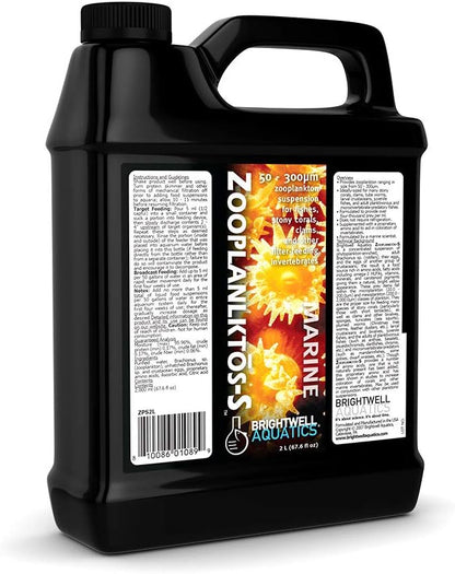 Brightwell Aquatics ZooPlanktos S - Liquid Zooplankton Food Supplement for Marine and Reef Aquariums
