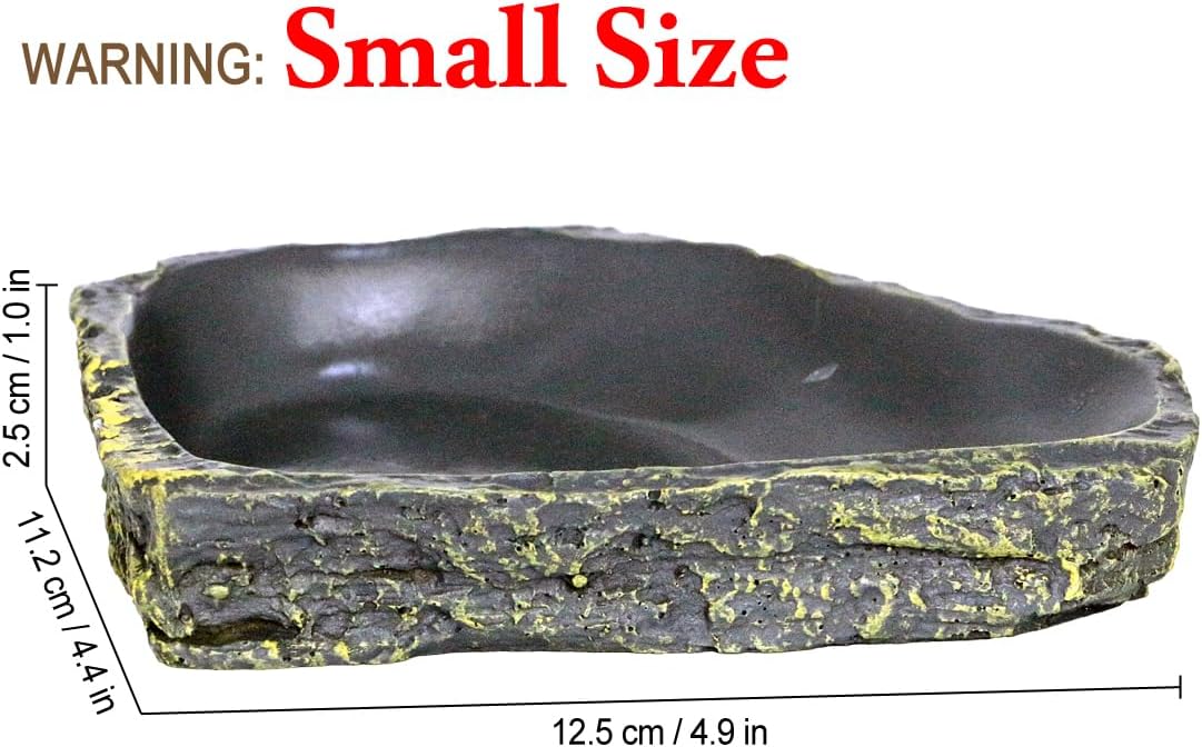 Reptile Feeding Dish Corner Bowl,Water Dish Food Bowl, Amphibians Tank and Little Critters Water Bowl, Reptile Feeding Terrarium Bowls for Bearded Dragon Lizard,Hermit Crab,Gecko,Tortoise,Frog