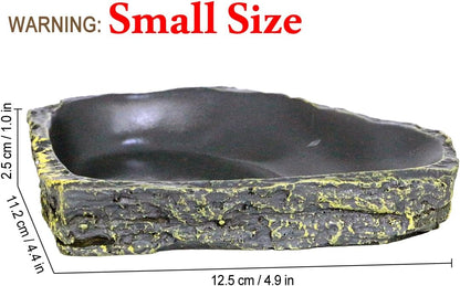 Reptile Feeding Dish Corner Bowl,Water Dish Food Bowl, Amphibians Tank and Little Critters Water Bowl, Reptile Feeding Terrarium Bowls for Bearded Dragon Lizard,Hermit Crab,Gecko,Tortoise,Frog