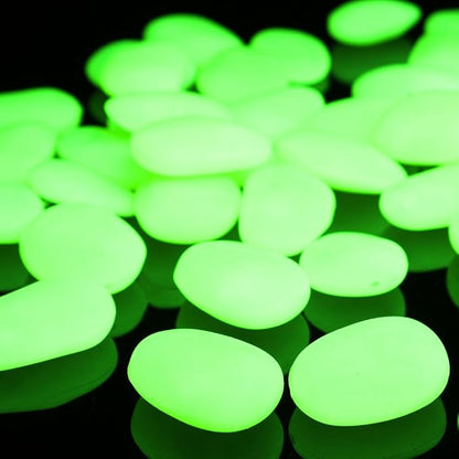Shiny Stone Glow in The Dark Pebbles,Decorative Glow Stones,Fish Tank Aquarium Gravel,Glow Pebbles for DIY Garden Gifts Decoration(Big Size, 3-4cm, 400g/14.1oz) (Yellow)