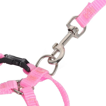 Adjustable Hedgehog Harness for Training Playing Traction Rope Small Animal Pet Outdoor Play (Pink, Small)
