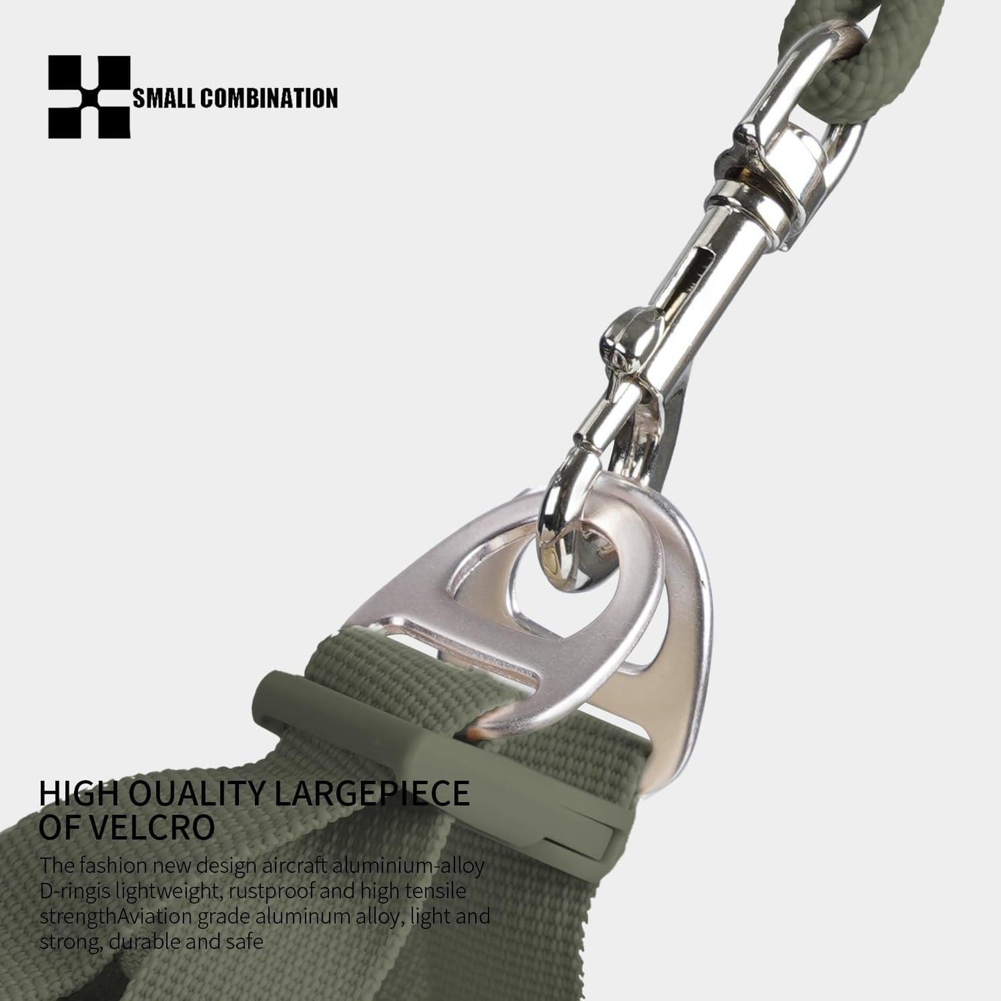 Adjustable Dog Harness with Leash, Reflective Mesh, No-Pull Design，Matching Lead Rope (Army Green, XXXS)