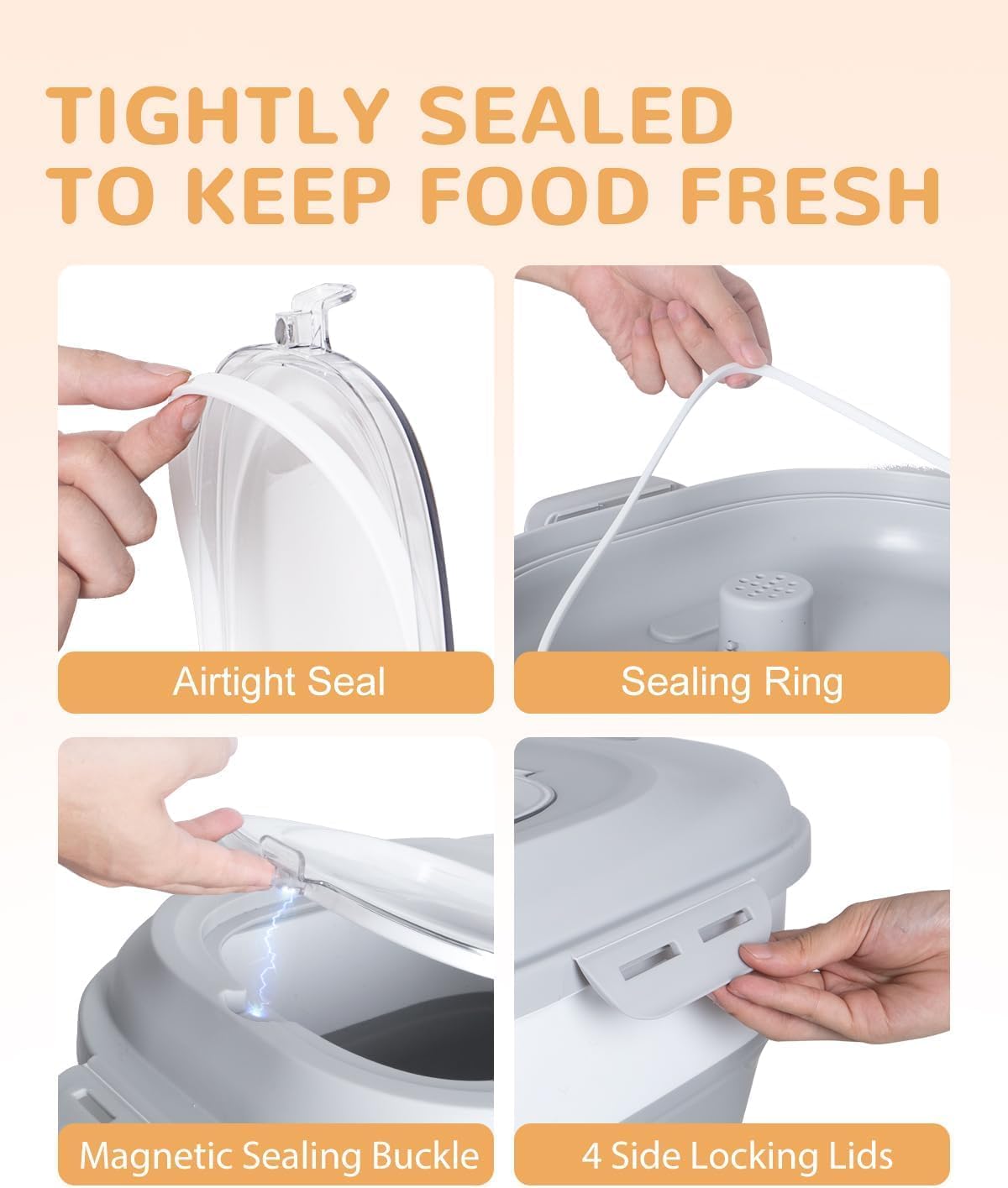 30-35 Lbs Dog Food Storage Container Collapsible Dog Food Container with Airtight Lids, Wheels, Scoop and 2pcs Food Storage Containers, Large Pet food storage for Dog, Cat