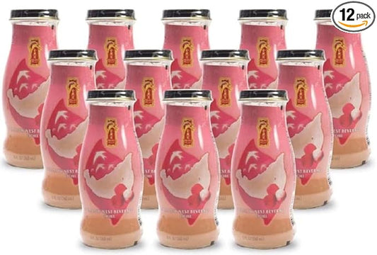 Golden Nest Premium Bird Nest Drink, Swallow Bird Nest 100% Natural - Made in USA, (燕窩) 12 bottles x 240 ml (8oz) (Lychee)