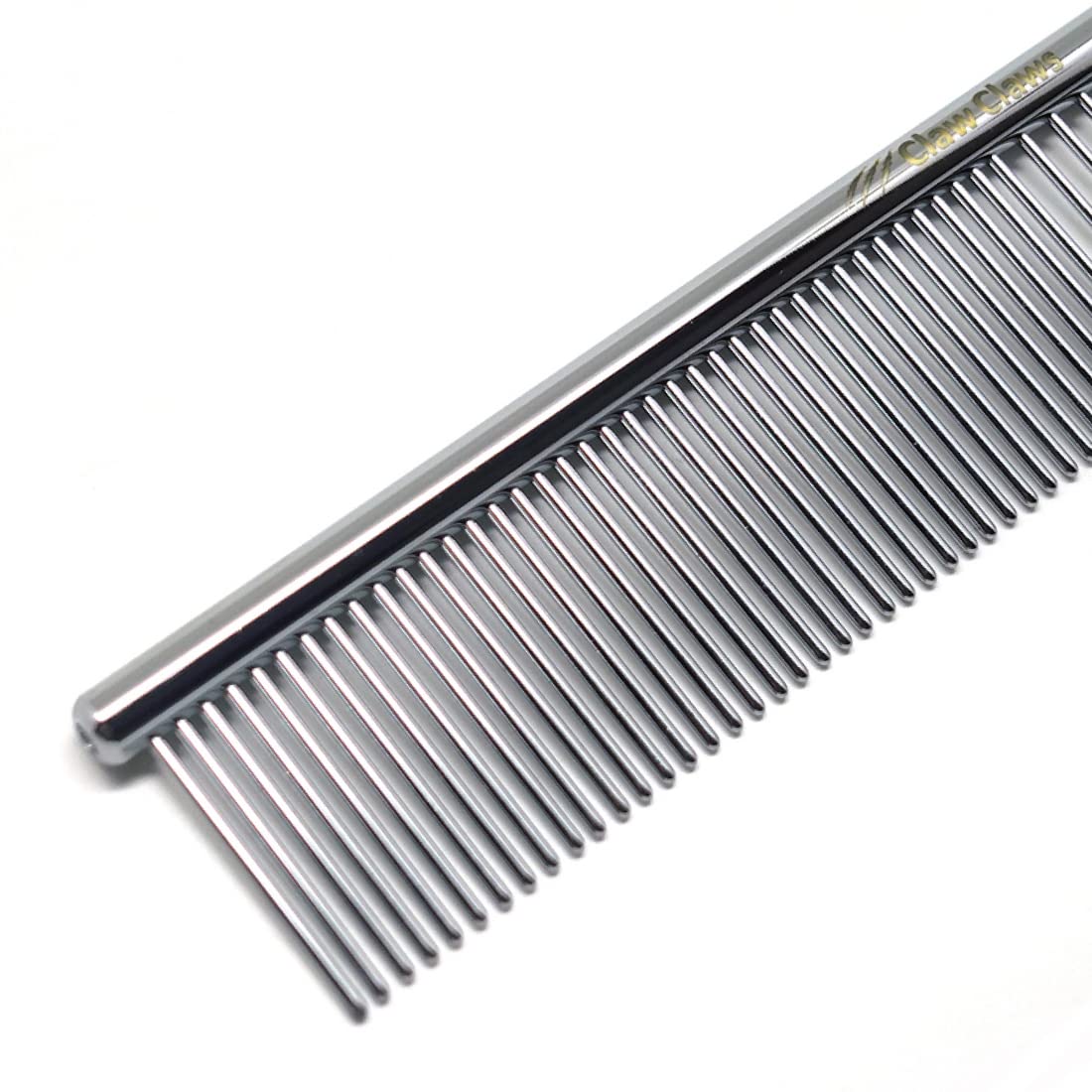 6.1" Comb with Rounded Ends Spine, Pet Comb for Professional Groomer Tool, for Short to Medium Haired Dog, Cat and other pets.