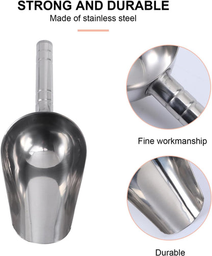 POPETPOP 2pcs Ice Scoop Pet Feeding Scoop s Quart Metal Feed 1 Cup Hand Stainless Steel Aluminum Dog Feeding Shovel Dog Treat Food Durable
