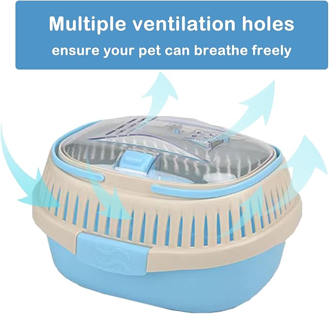 Hamster Carrier Guinea Pig Carrier 13 X 11 X 8 In Portable Hamster Travel Cage with Ventilation Holes Outdoor Small Animal Carrier for Rat Gerbils Rabbit Hedgehog Squirrel Mouse Sugar Glider