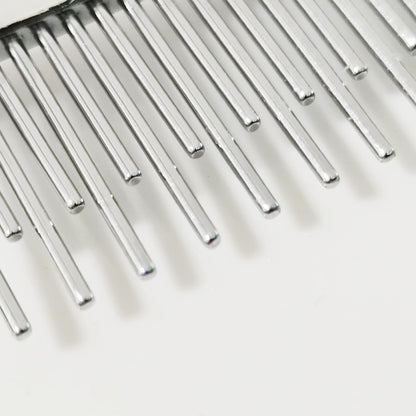 Long Hair Dog or Cat Comb Grooming with Short and Long Teeth Dematting Knots Tangles Remover Combs Detangler Tool Suitable for Dogs Cats Poodle HorseStainless Steel Pin