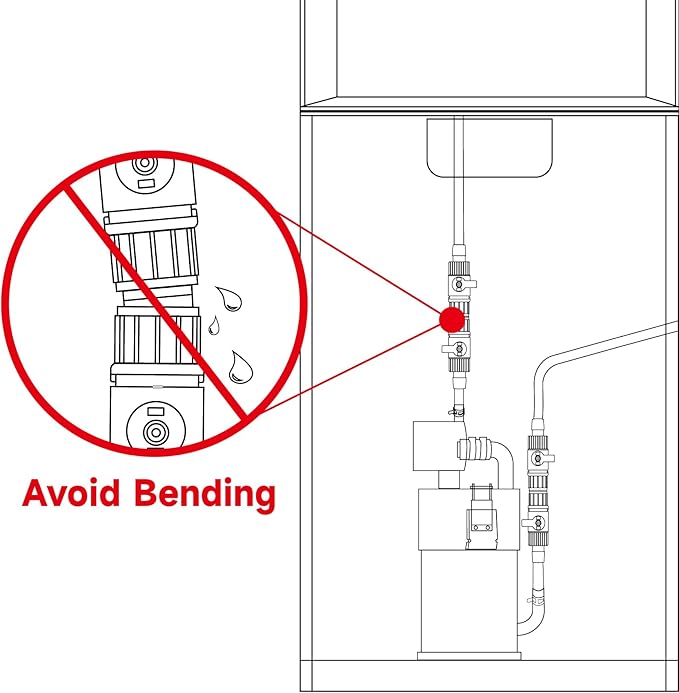 LANDEN Double Tab Connector for Aquarium, Canister Filter Hose Connector, Fish Tank Water Flow Control, Quick Release Valve, (1/2"(12/12mm))