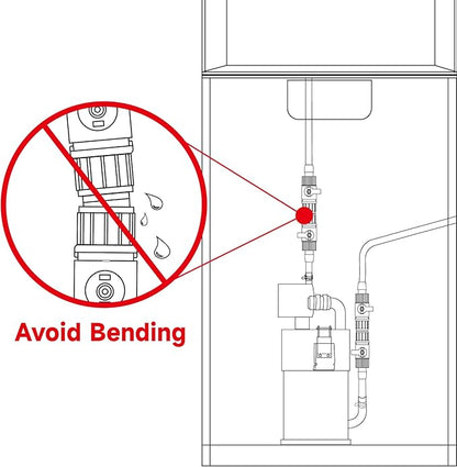 LANDEN Double Tab Connector for Aquarium, Canister Filter Hose Connector, Fish Tank Water Flow Control, Quick Release Valve, (1/2"(12/12mm))
