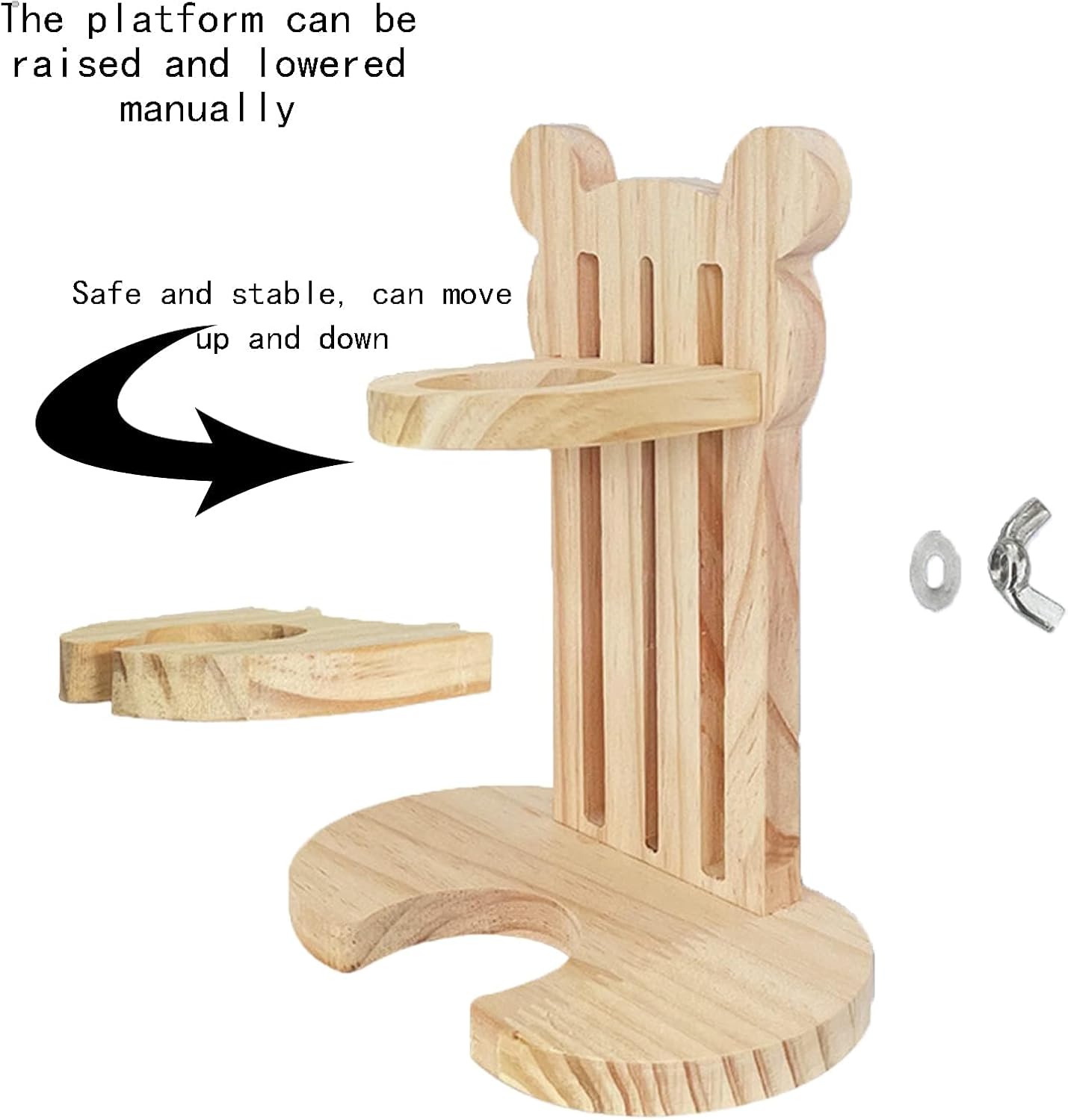 Hamiledyi Small Animal Water Bottle with Adjustable Stand & Hanging Hook, Leak-Proof Water Dispenser for Hamsters, Guinea Pigs, Gerbils, Rodent Cage Accessories(Style A)