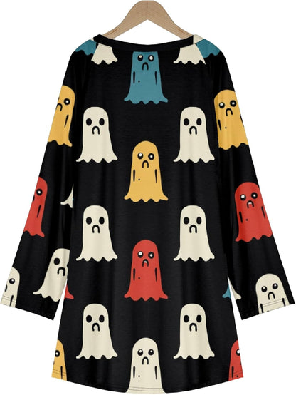 MARSVOVO Women Novelty Graphic Plus Size Sweater Crewneck Long Sleeve Cute Printed Loose Fit Casual Fall Sweaters Top