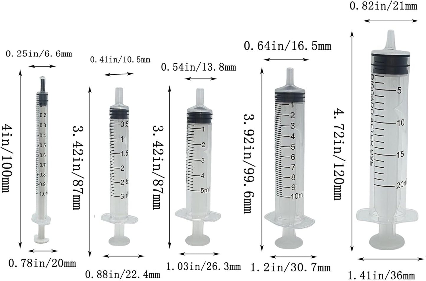 8Pcs Pet Bird Parrot Milk Syringe Set, Hand Feeding Syringe with Soft Tubes (1ml+3ml+5ml+10ml+20ml)