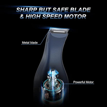 oneisall Dog Clippers with Double Blades,Cordless Small Pet Hair Grooming Trimmer,Low Noise for Trimming Dog's Hair Around Paws, Eyes, Ears, Face, Rump (Teal)