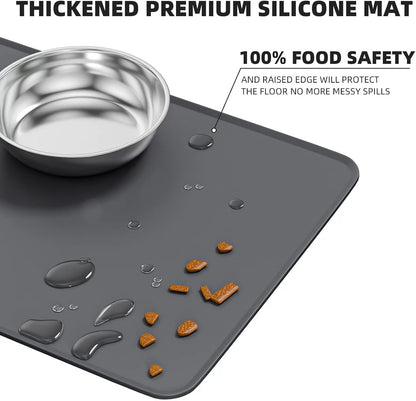 Elevated Whisker Friendly Cat Bowls, 15 Tilted Stand Anti Vomiting Raised Dishes for Food and Water, Stainless Steel Bowls for Cats and Puppy