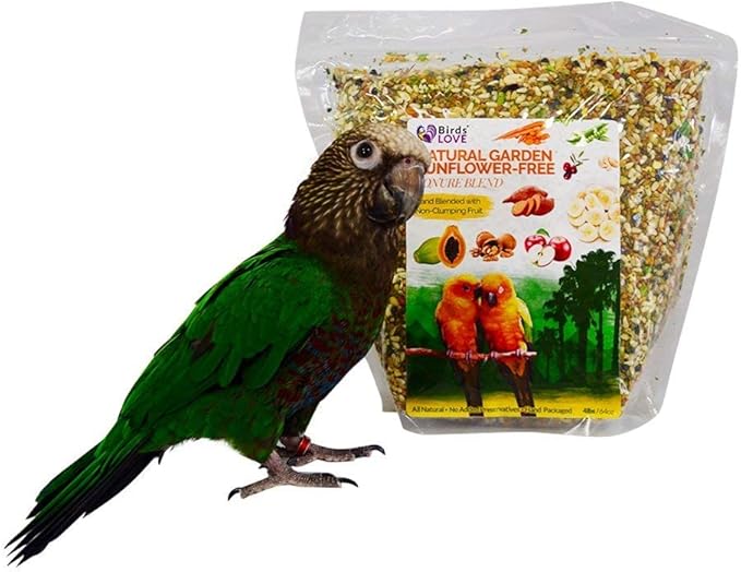 Birds LOVE All Natural Garden Blend Bird Food for Conures - Sunflower Free 4lb