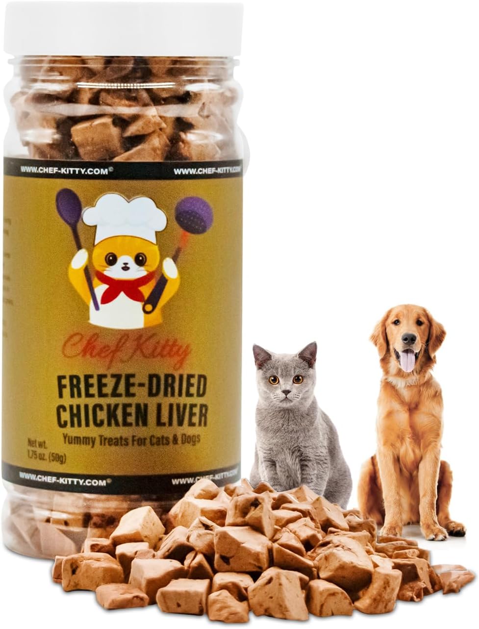 Freeze-Dried Chicken Liver Treats for Cats & Dogs – 100% Human Grade, Single Ingredient, High-Protein, Healthy Snack – No Additives or Preservatives – 1.7oz - Inspected & Tested in USA