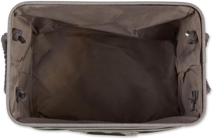 Bone Dry Pet Storage Collection Striped Paw Patch Bin, Black, Small Rectangle