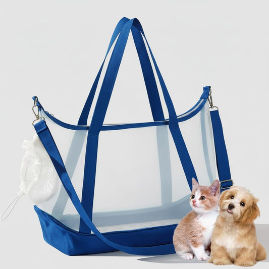 Dog Purse Carrier for Small Dogs, Cats - Dog Carrier Purse for Small Animals up to 22lbs, Collapsible Breathable Pet Carrier Sling for Outing Travel Vet-Dark Blue