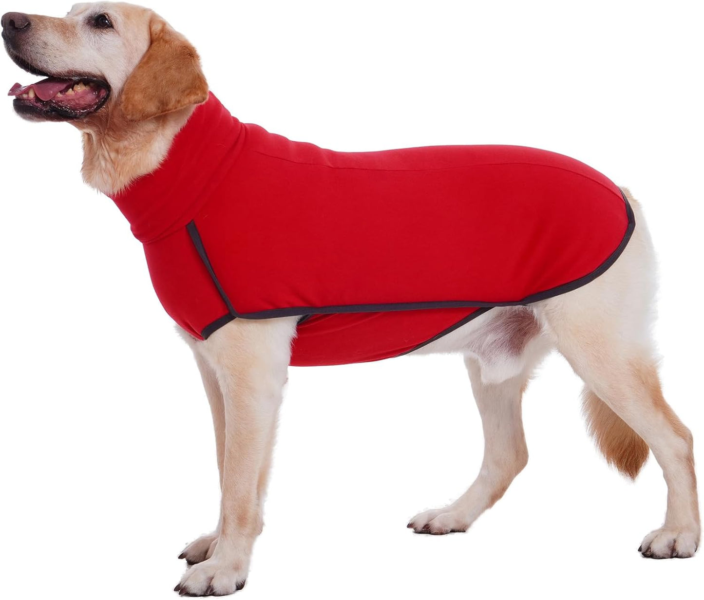 ROZKITCH Dog Winter Coat Soft Pullover Pajamas, Pet Windproof Warm Cold Weather Jacket Vest Cozy Jumpsuit Apparel Outfit Clothes for Xmas Walking Sleep BrightRed 3XL