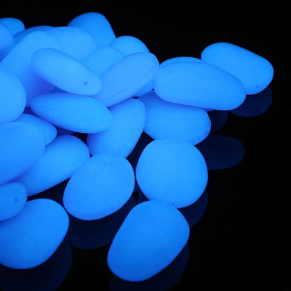Shiny Stone Glow in The Dark Pebbles,Decorative Glow Stones,Fish Tank Aquarium Gravel,Glow Pebbles for DIY Garden Gifts Decoration(Big Size, 3-4cm, 400g/14.1oz) (Purple)
