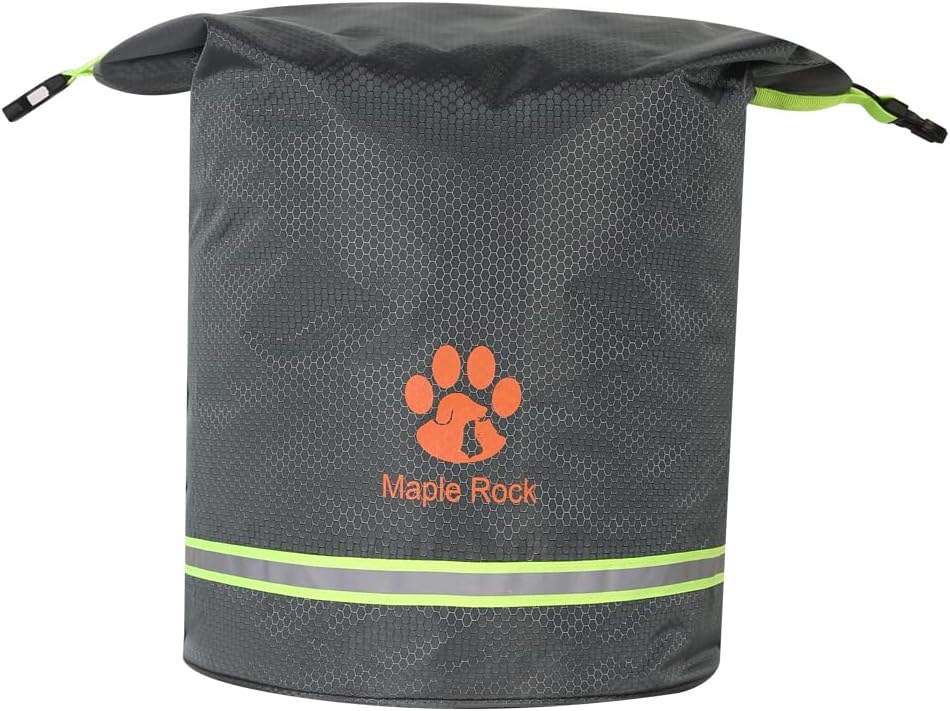 Dog Food Travel Bag - 84 Cups/26 lbs Capacity | Leak-Proof, Water-Resistant Dog Food Storage Container for Travel, Camping, RV & Outdoor | Collapsible, Easy-to-Clean Kibble Bag (Grey)