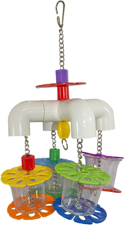 Mobile Forager - Durable Fun Treat Foraging Cage Accessory Toy - Sugar Gliders, Squirrels, Chinchillas, Prairie Dogs, Degus, Opossums, Marmosets, Monkeys, Parrots, Birds, Rats, Hamsters & Gerbils