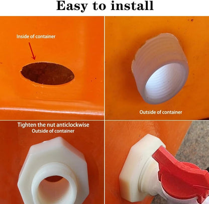 Automatic Rabbit Watering System Kit, Rodent Poultry Watering System Bucket Connector Include 10 Nipple Drinker Feeders,ID 5/16'' Hose,Barb Valve Fitting to G 1/2'' Thread Connector