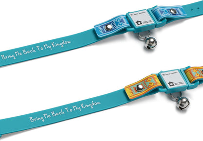 New Kittyrama -I Have A Home- Cat Collar with Bell. Breakaway, Quick Release, Hypoallergenic, Vet Approved. Lightweight Kitten Collar. As Seen in Vogue. Soft & Comfy. Savanna