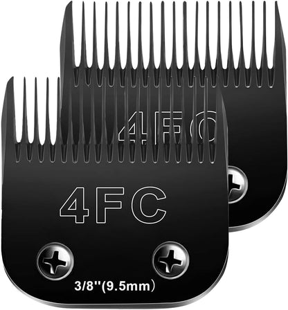 2PCS 4FC Blades Dog Grooming Blades Compatible with Andis Dog Clippers,Dog Clipper Blades Compatible with Oster A5,Wahl km10 Dog Clippers,Stainless-Steel Blade Sharp