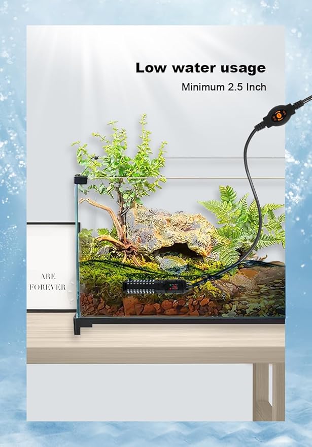 500W Aquarium Heater, Adjustable Thermostat Fish Tank Heater | Auto Shut-Off, Explosion-Proof for Fresh & Saltwater