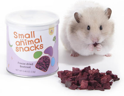 Niteangel Hamster Snack & Treats Toy - Small Animal Natural Treat for Dwarf Syrian Robo Hamsters Gerbils Mice Lemmings Degus or Other Small-Sized Pets (Freeze-Dried Beetroot)