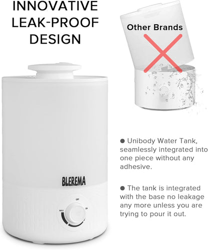 No Leak Reptile Fogger Humidifiers Mister for Reptile Tank, 3L Top-Fill Terrarium Humidifier with Hose - Ideal for Snakes, Tortoises, Chameleons, Ball Python and Hermit Crabs (Single/Dual Fog Output)